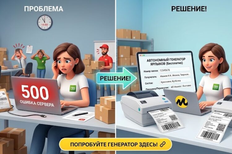 Генератор ярлыков Яндекс.Маркет (FBS)